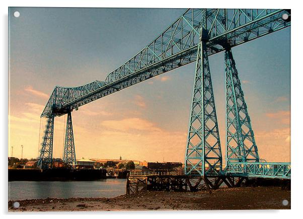 Middlesborough Transporter Bridge Acrylic by Geoff Phillips