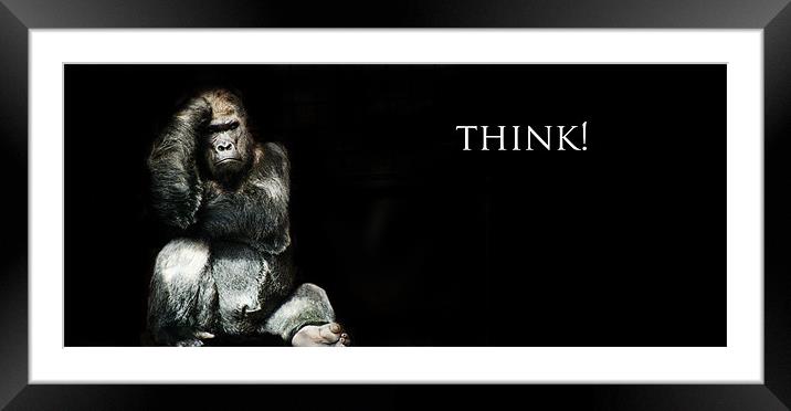 THINK! Framed Mounted Print by Isolde Neumann