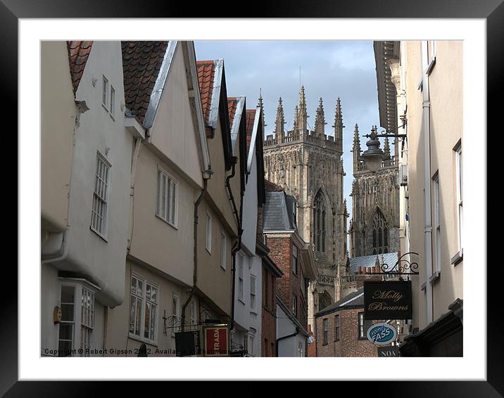 Petergate to the Minster Framed Mounted Print by Robert Gipson
