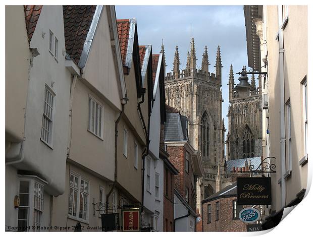 Petergate to the Minster Print by Robert Gipson