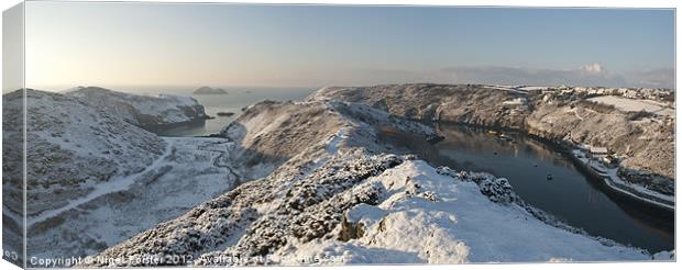 Solva Winter scene Canvas Print by Creative Photography Wales