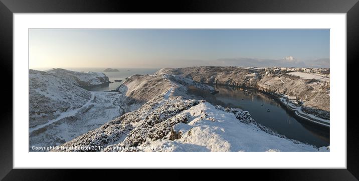 Solva Winter scene Framed Mounted Print by Creative Photography Wales