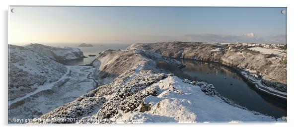 Solva Winter scene Acrylic by Creative Photography Wales