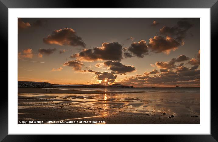 Sunset at Whitesands Bay Framed Mounted Print by Creative Photography Wales