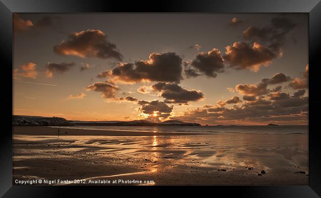 Sunset at Whitesands Bay Framed Print by Creative Photography Wales