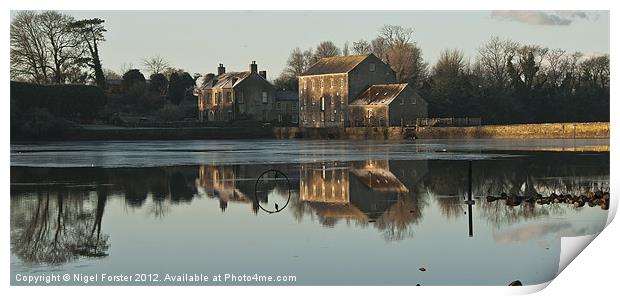 Carew Tidal Mill Print by Creative Photography Wales