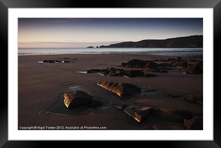 Wisemans Bridge Dawn Framed Mounted Print by Creative Photography Wales