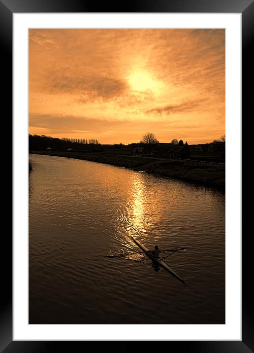 row with a glow Framed Mounted Print by Northeast Images