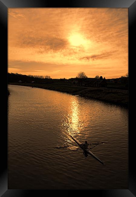 row with a glow Framed Print by Northeast Images