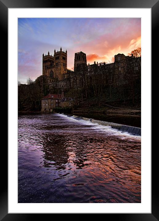 Durham Cathedral Sunrise Framed Mounted Print by Northeast Images
