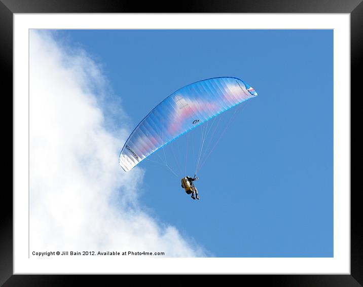 Paraglider Framed Mounted Print by Jill Bain
