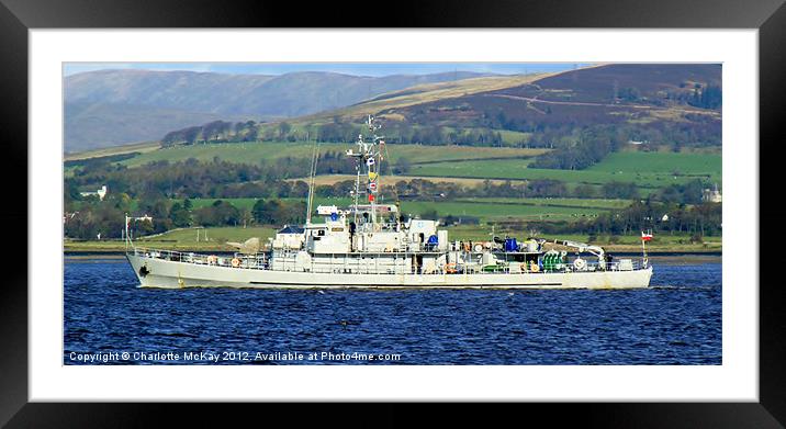 Navy Ship Framed Mounted Print by Charlotte McKay