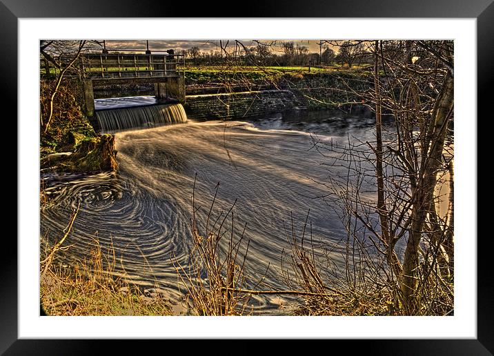 Weir Framed Mounted Print by Dave Reed