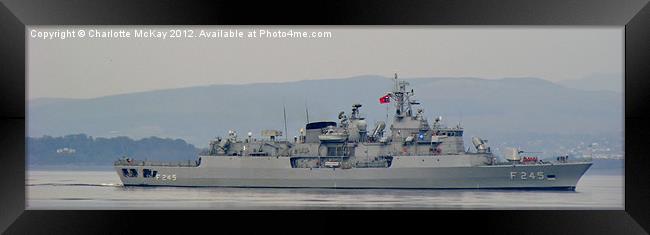 Navy Ship F245 Framed Print by Charlotte McKay