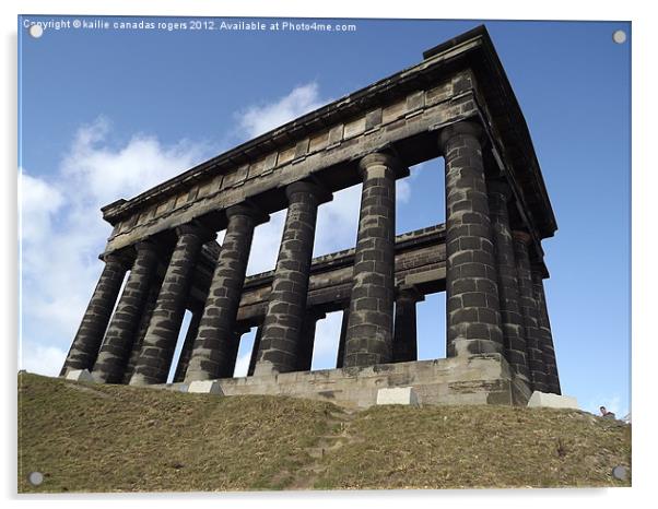 Penshaw Monument Acrylic by kailie canadas rogers