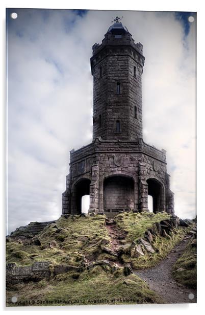 Darwen Tower Acrylic by Sandra Pledger