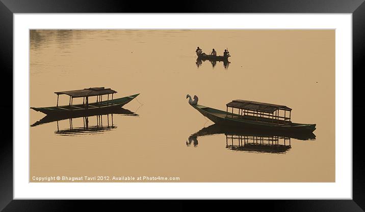 Boating Framed Mounted Print by Bhagwat Tavri