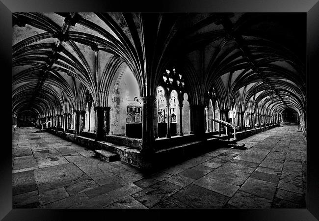 Norwich Cathedral Cloisters Framed Print by Darren Burroughs