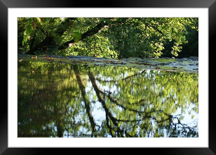 The edge of Reflection Framed Mounted Print by Mark Hobson