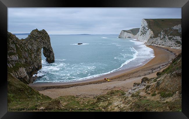 The Bay at Durdle Door Framed Print by Phil Wareham