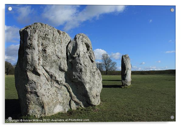 Avebury Stones Acrylic by Adrian Wilkins