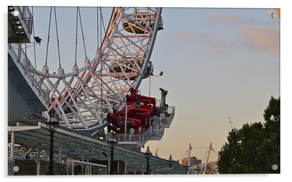 LONDON EYE  MACHINERY Acrylic by radoslav rundic