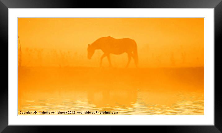 Lonely walk Framed Mounted Print by michelle whitebrook
