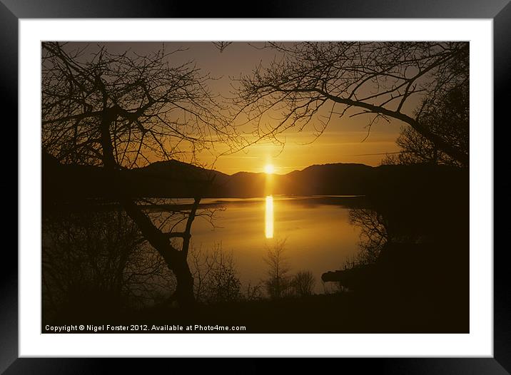 Loch Maree Sunset Framed Mounted Print by Creative Photography Wales