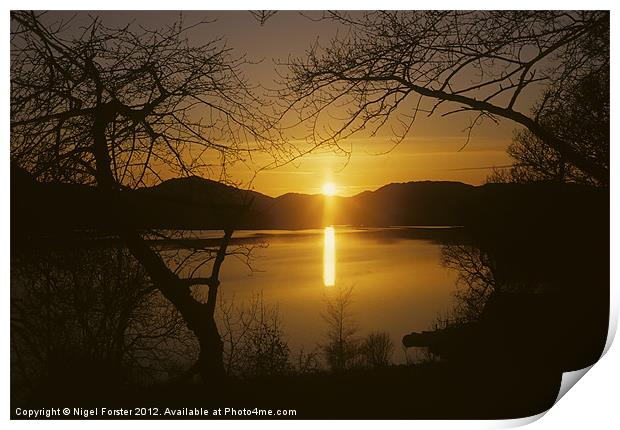 Loch Maree Sunset Print by Creative Photography Wales
