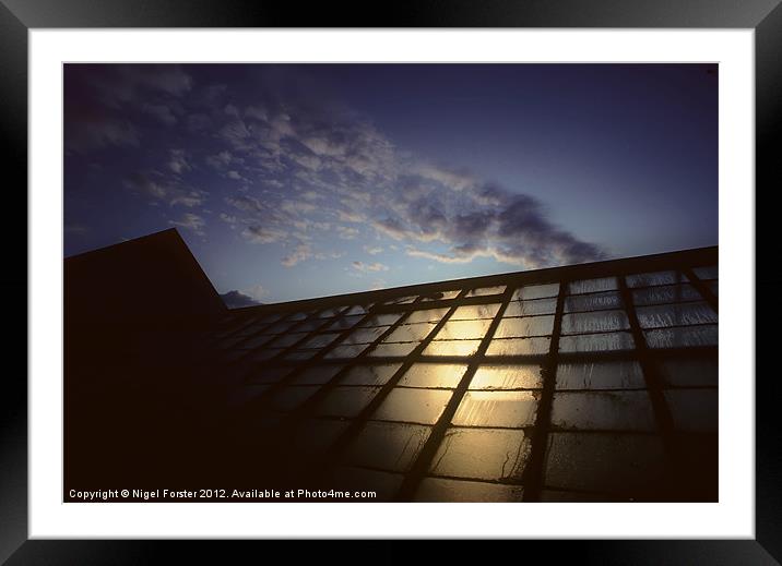 The Greenhouse Roof Framed Mounted Print by Creative Photography Wales