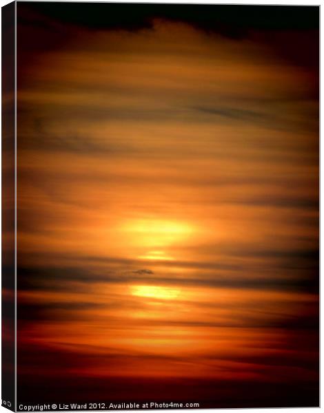 Thaxted Sunset Canvas Print by Liz Ward