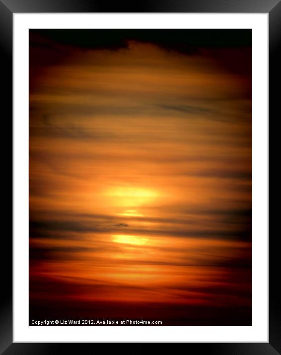 Thaxted Sunset Framed Mounted Print by Liz Ward