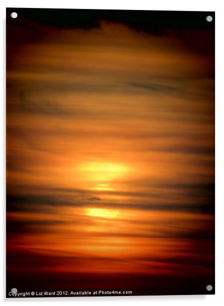 Thaxted Sunset Acrylic by Liz Ward