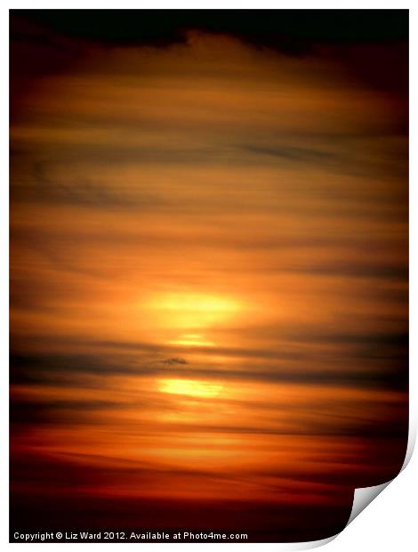 Thaxted Sunset Print by Liz Ward