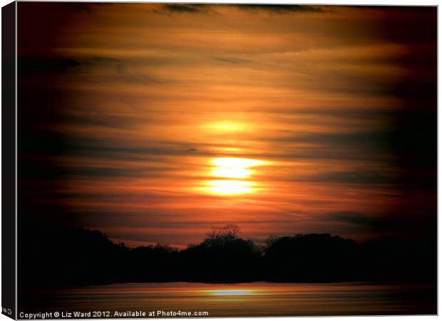 Relaxing Sunset Canvas Print by Liz Ward