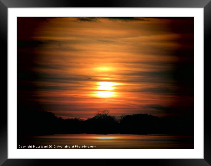 Relaxing Sunset Framed Mounted Print by Liz Ward