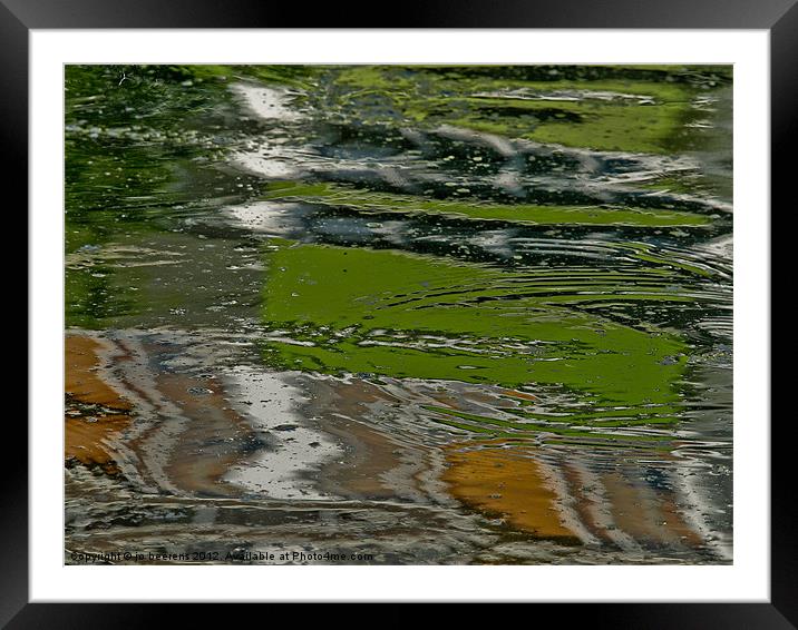 water abstract Framed Mounted Print by Jo Beerens