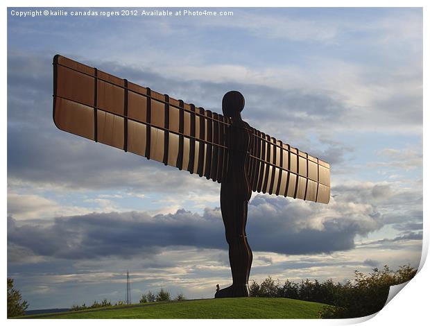 Angel Of The North Print by kailie canadas rogers