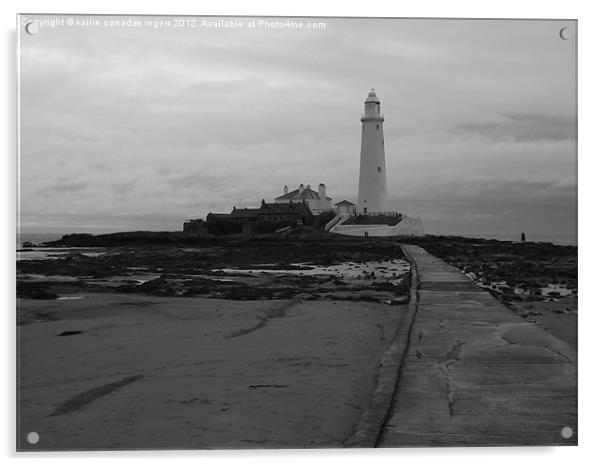 St. Marys Lighthouse Acrylic by kailie canadas rogers