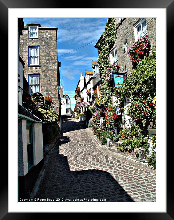 Bunkers Hill, St Ives, Colour Framed Mounted Print by Roger Butler