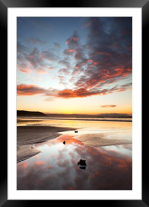 Fire In The Sky Framed Mounted Print by Andrew Wheatley