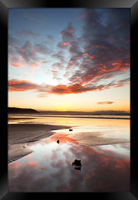 Fire In The Sky Framed Print by Andrew Wheatley