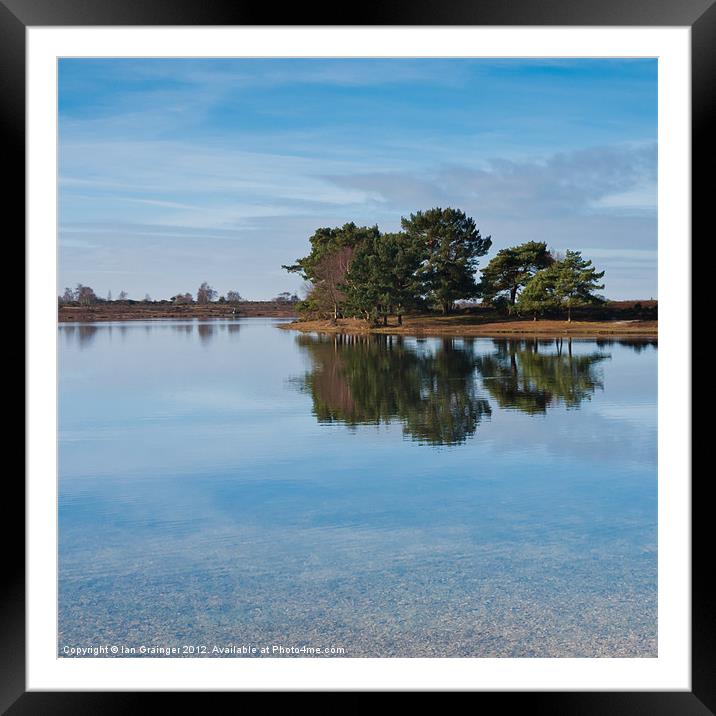 By The Pond Framed Mounted Print by Ian Grainger