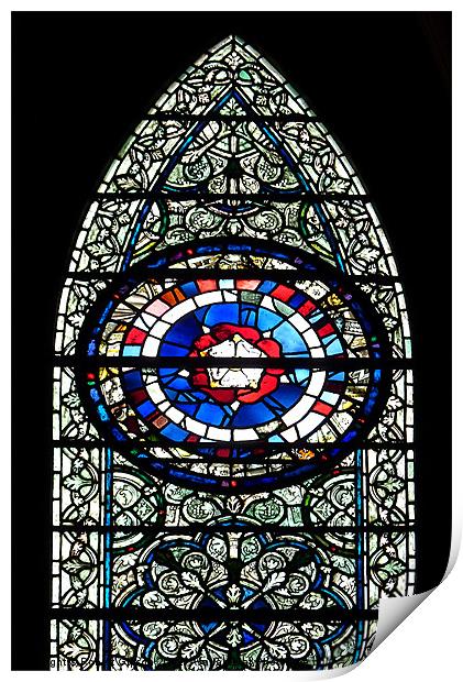 Minster stained glass Print by Robert Gipson