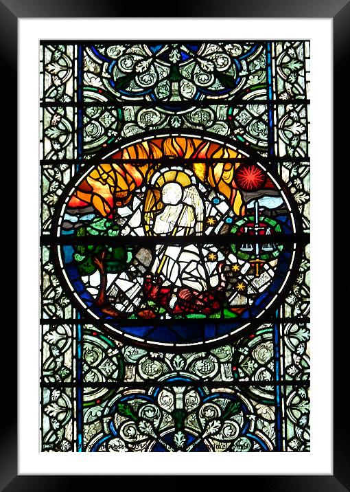 York Minster stained glass window Framed Mounted Print by Robert Gipson