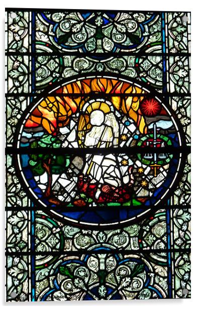 York Minster stained glass window Acrylic by Robert Gipson