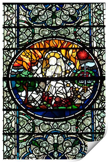 York Minster stained glass window Print by Robert Gipson