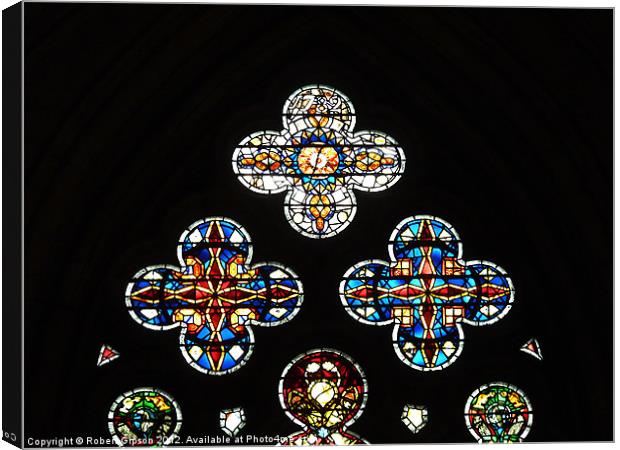 Minster stained glass Canvas Print by Robert Gipson