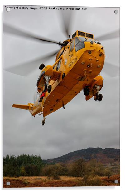 Raf Seaking - Mountain rescue Acrylic by Rory Trappe