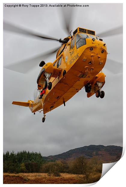 Raf Seaking - Mountain rescue Print by Rory Trappe
